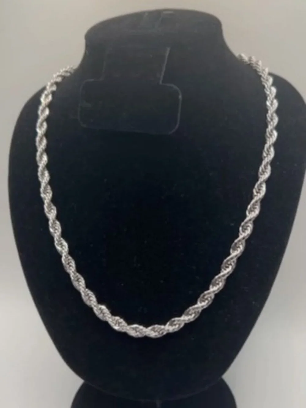 Real Silver Rope Chain Stainless Steel Plated 6mm 22 Inch Durable Waterproof